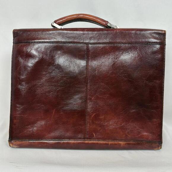 Kenneth Cole Leather Hard Body Flap over Business Briefcase - Picture 3 of 8